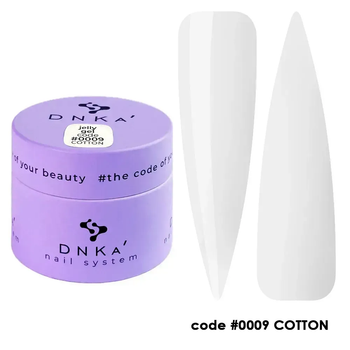 Моделирующий гель-желе DNKa’ Jelly Gel #0009 Cotton на 15 мл для укрепления, наращивания ногтей