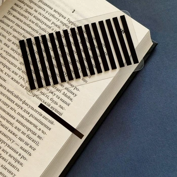 Тонкие черные стикеры для книг, 200 штук, однотонные стикеры закладки, стикеры для книг и блокнотов, липкие закладки. з-119