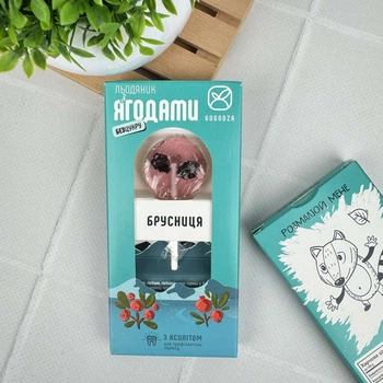 Льодяник Gogodza з ксилітом без цукру, натуральний, брусниця, 1 шт, Україна