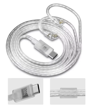 Кабель KZ для навушників Silver-Plated OFC Type-C з мікрофоном