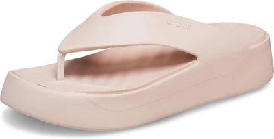 Жіночі шльопанці вьетнаки Crocs Getaway Platform Flip Quartz (34/35, рожевий)