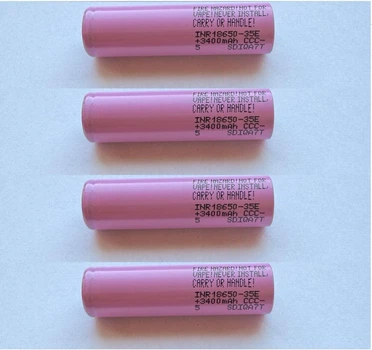 Аккумулятор INR 18650 - 35E - 3400 mAh Li-Ion (2025 год) 4 шт