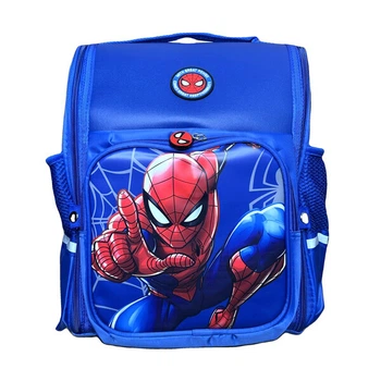 Школьный рюкзак Человек паук Spiderman для мальчика 34х26х15 см портфель 1 2 3 класс Синий (3929746)