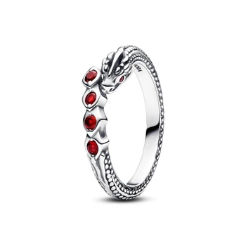 Посріблена Каблучка Пандора Pandora Сяючий дракон Гра Престолів 192968C01 (16)