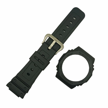 Оригинальный ремешок и накладка на корпус Casio g shock GA-2100-1A1PR черный матовый