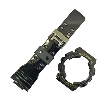 Оригинальный ремешок и накладка на корпус Casio g shock GA-100/110 черный глянцевый