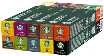 Набор Кофе в Капсулах Nespresso Starbucks DISCOVERY BOX 10 упаковок по 10 капсул