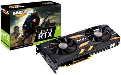 Видеокарта GeForce RTX 2070 8GB Inno3D X2 OC (N20702-08D6X-2511683) Б/У