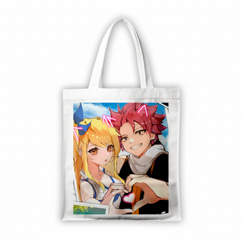 Сумка-шопер Хвіст Феї Fairy Tail 39x35 см біла з льону 6823