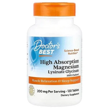 Минерал магний хелат 100% Doctor's Best (Magnesium Chelated) 120 таблеток DRB00025