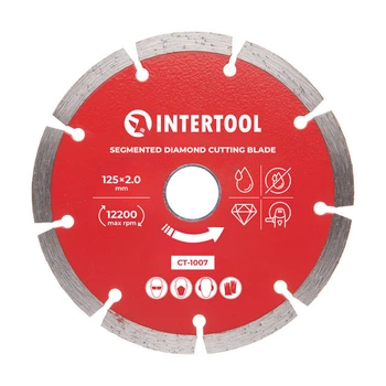 Диск відрізний сегментний, алмазний 125мм, 22-24% INTERTOOL CT-1007