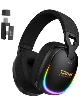 Игровые блютуз наушники Onikuma GT-805 Max с микрофоном, RGB подсветка, Bluetooth 5.4 + 2.4GHz, AUX, до 60 часов роботы, для ПК, PS4, PS5, телефона