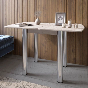 Обеденный стол раскладной LION Нота Мини Самоа дымчатый 60x70/70x120 (LION-041302)