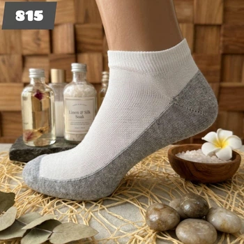 Носки женские короткие 815 Дукат, 36-40р. Белый верх с серой стопой