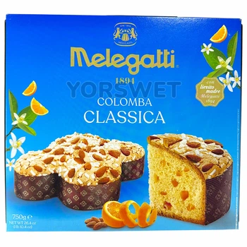 Паска Коломба класична Melegatti Colomba Classica з цукатами та мигдалем 750 г (0932)