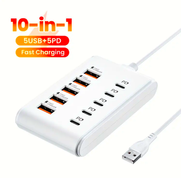 8-12 портів USB док-станція, для швидкої зарядки захист від перевантаження та короткого замикання