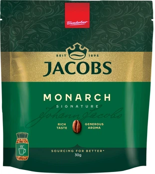 Кава розчинна Jacobs Monarch економ пакет 30 г (8714599101667)