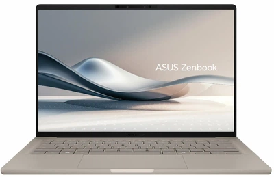 Ноутбук ASUS Zenbook A14 (UX3407QA-QD289W), Qualcomm Snapdragon X X1-26-100 / 14" / OLED / RAM 16 ГБ LPDDR5X / SSD 512 ГБ / Qualcomm Adreno / Windows 11 Home / Бежевий