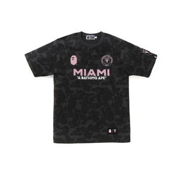 Футболка Bape Inter Miami розмір L у чорному кольорі. Футболка A Bathing Ape. Джерсі Bape x Adidas Inter Miami.