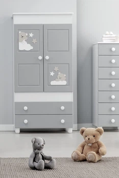 Дитяча шафа Azzurra Design Armadio Mars Grigio сірий