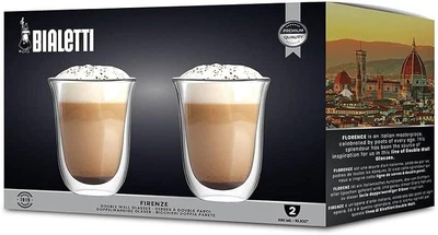 Набор стаканов Bialetti Firenze 300 мл 2 шт. с двойными стенками из боросиликатного стекла (614737D40C9F)