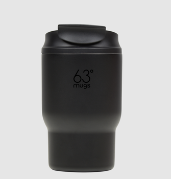 Термочашка для кофе нержавеющая сталь с крышкой 360 мл 63mugs черный