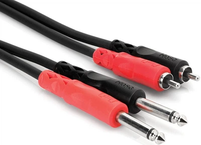 Kabel audio Hosa 2 x TS 6.35 mm - 2 x RCA 4 m (728736010291)