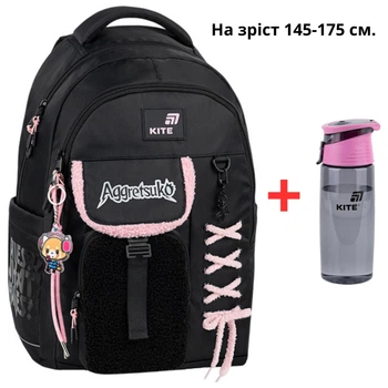 Рюкзак Kite Education teens AR26-2597L Aggretsuko + бутылка для воды Kite 550мл.