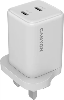 Ładowarka sieciowa Canyon GaN 2 x USB Type-C + 1 x USB Type-A 65W (CNS-CUW65ACC-UK)