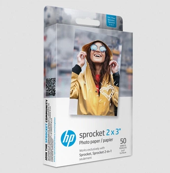 Фотопапір / Фотоплівка HP Sprocket ZINK Paper для миттєвої друку 2x3 дюйма 50 аркушів