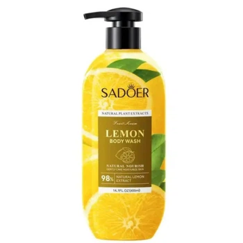 Зволожуючий гель для душу з екстрактом лимона Sadoer Lemon Body Wash,400 мл (6976068957027)