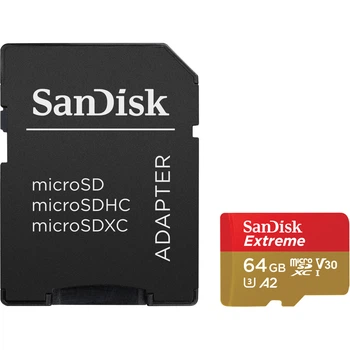 Картка пам'яті SanDisk 64 GB microSD class 10 UHS-I U3 Extreme (SDSQXAH-064G-GN6MA)