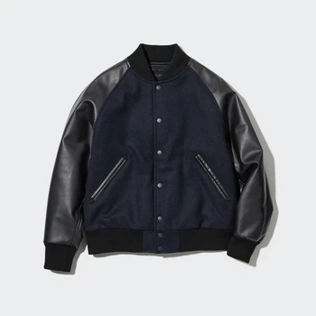 Стильная куртка UNIQLO на кнопках 1159822548 (Синий S)