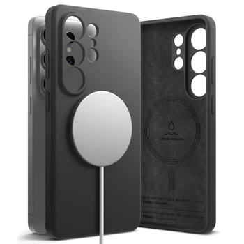 Чехол Ringke Silicone Magnetic для Samsung Galaxy S26 Ultra Black with MagSafe (8800328814691)