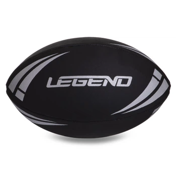 М'яч для регбі №3 для дітей віком до 9 років LEGEND R-3293 чорний-білий