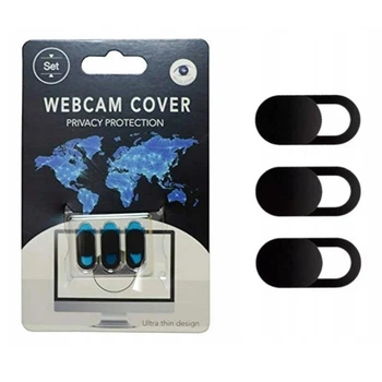 Заглушка (шторка, наклейка) для камери ноутбука телефону 3 шт, шторка для вебкамери, захист приватності XJ3938