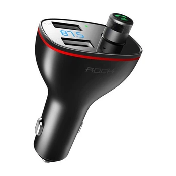 АЗП/ФМ-Модулятор ROCK B300 Bluetooth FM Transmitter Black
