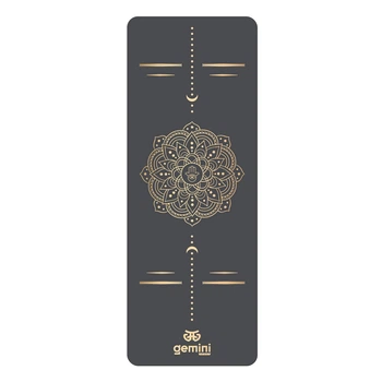 Килимок для йоги та фітнесу Gemini каучуковый, противоскользящий, 183×68×0,5 см, Черный, PUY-3900-7