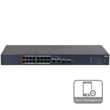16-портовий керований PoE комутатор DH-CS4218-16ET-190 з 16 портами POE 100Мбіт + 2/UP-Link 1000Мбіт + 2/SFP 1000Мбіт, 190Вт, 440x220x44 мм (UG-35413)