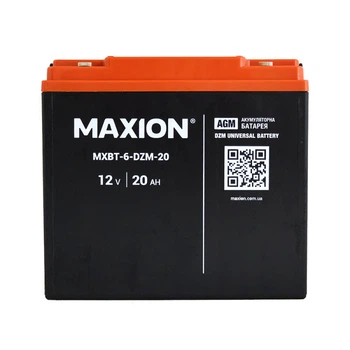 Акумулятор тяговий MAXION (HUAWEI) MXBT-6-DZM-20 (12V, 20А) 6.5кг.