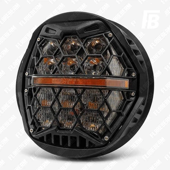 Фара FlareBeam HC головного світла світлодіодна (LED) c ДХО (помаранчевий) Ø5.75 дюйма (146 мм) 12 В чорна