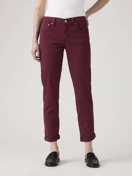 Джинси Boyfriend жіночі Levi`s 136484811 W29L27 Бордові (1159857424)
