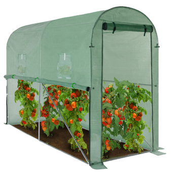 Аркова теплиця для городу 3×1×2 м Garden Line TUN3965 садова теплиця з додатковою вентиляцією парник для овочів овочева міні-теплиця для дачі розсада зелень компактний арочний парник захист від вітру дощу сонця легка збірка