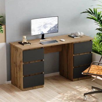 Стіл письмовий Furnigrade СП-14 тахо-антрацит 75х145х50