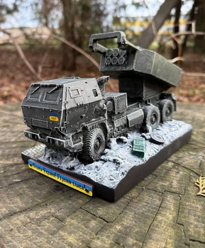 Статуетка Хаймарс Himars з гіпсу ручної роботи, Військова техніка на подарунок для чоловіка, військового, побратима, командира 21х13х14 см