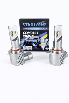 Комплект світлодіодних ламп StarLight Compact Vision HB3 (9005) P20d 6000K 12/24V (пасивне охолодження)