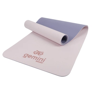 Коврик для йоги и фитнеса Gemini TPE+TC, 183×61×0,6 см, противоскользящий, Фиолетовый, GE-60031