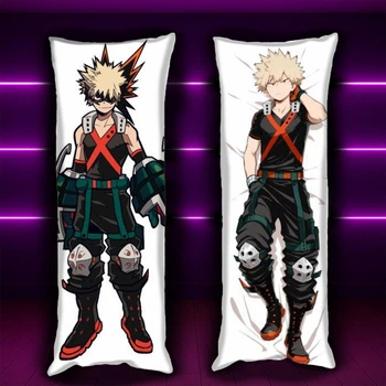 Дакімакура 150х50см Бакуго Кацукі Моя Геройська Академія My Hero Academia Katsuki Bakugo Подушка з наволочкою двостороння (0166713)