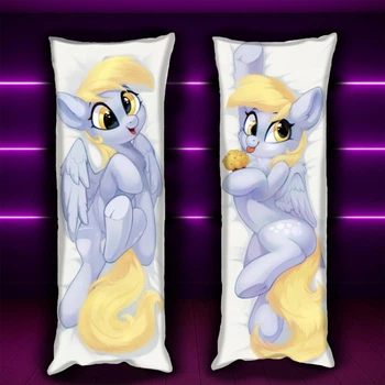 Дакимакура 150х50 см Дерпи Хувз Дружба это Чудо my little pony Derpy Подушка с наволочкой двусторонняя (0166441)