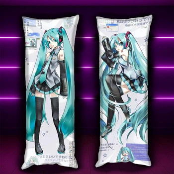 Дакимакура 150х50 см Мику Хацуне Хацунэ Вокалоид +Koikatsu! hatsune miku Vocaloid Подушка с наволочкой двусторонняя (0166463)